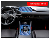 For Mazda 3Axela 2014-2020Car Interior Center console Transparent TPU Protective film Anti-scratch Repair film Accessories Refit