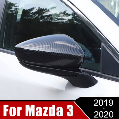 2019+ Mazda 3 Mirror Covers ( Carbon Fiber Style and Silver)
