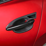 2019+ Mazda 3 Door Handle Well Covers (Carbon Fiber Style and Silver)