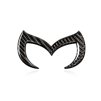 Carbon Fiber "Evil" Mazda Logo Sticker Decal