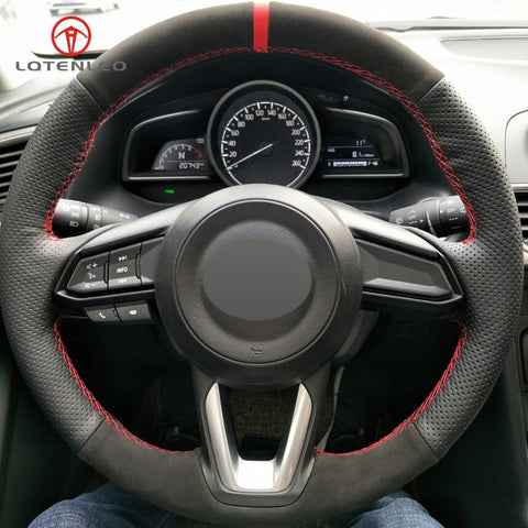 Leather and Suede Steering Wheel Cover