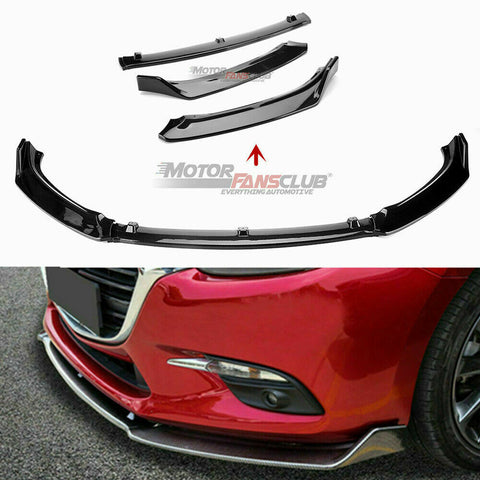 Hydrodipped Carbon Fiber Mazda 3 Front Lip